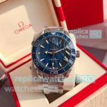 High Quality Copy Omega Seamaster Planet Ocean 8215 Watch SS Blue Ceramic Bezel 